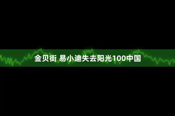 金贝街 易小迪失去阳光100中国