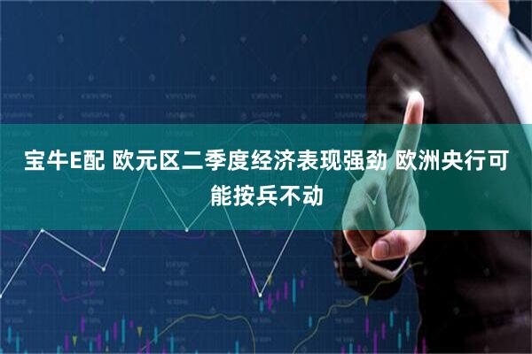 宝牛E配 欧元区二季度经济表现强劲 欧洲央行可能按兵不动