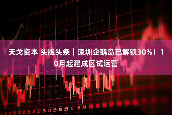 天戈资本 头版头条｜深圳企鹅岛已解锁30%！10月起建成区试运营