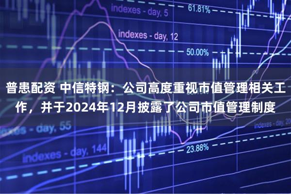 普患配资 中信特钢：公司高度重视市值管理相关工作，并于2024年12月披露了公司市值管理制度